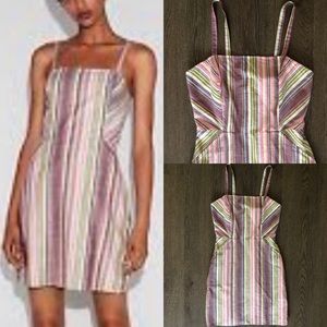 Express Cotton Dress Purple Striped Size x-Small